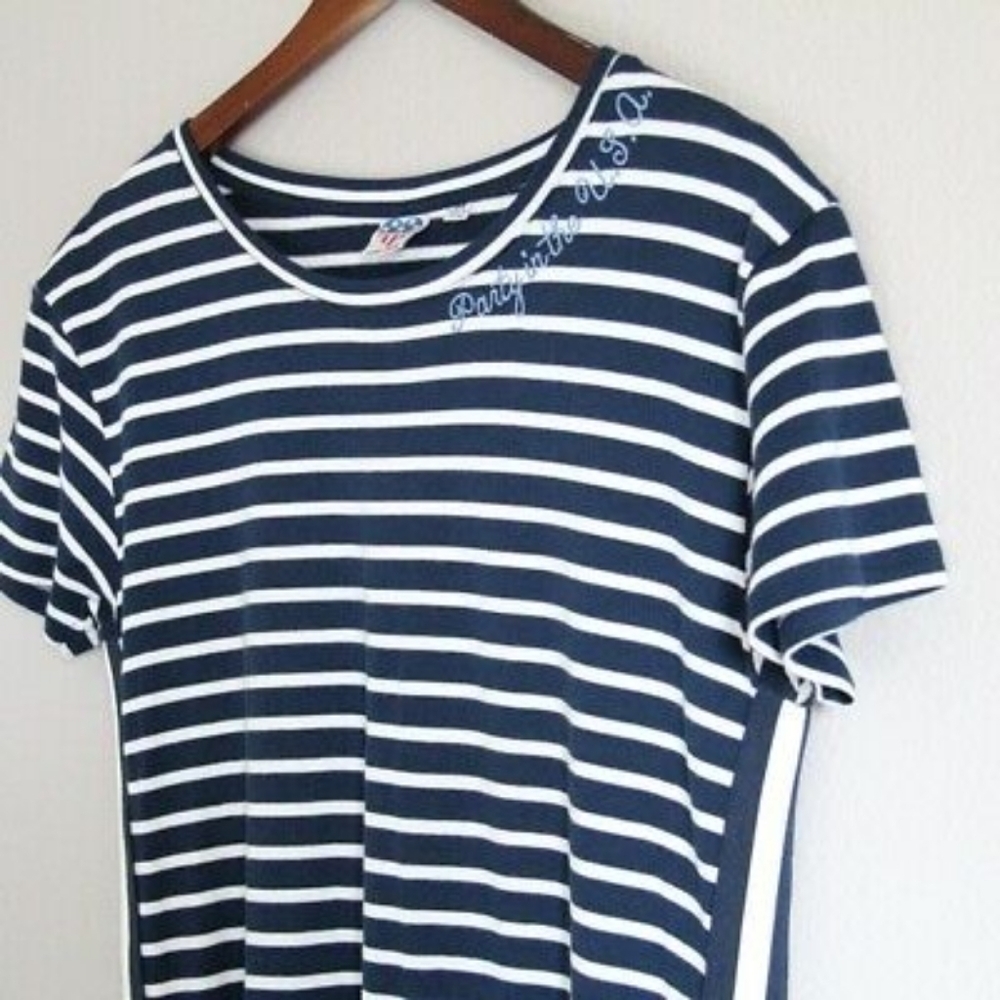 Junk Food Party in the USA Striped T-Shirt Dress - Picture 3 of 4